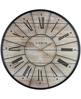 Sorbus Round Paris Oversized Wall Clock