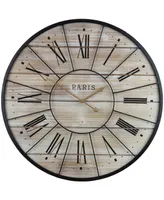 Sorbus Round Paris Oversized Wall Clock