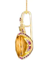 Le Vian Crazy Collection Multi-Gemstone (10-3/8 ct. t.w.) & Vanilla Diamond (1/8 ct. t.w.) 18" Pendant Necklace in 14k Gold