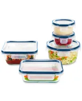 Pyrex Freshlock Plus Microban 10-Pc. Glass Food Storage Set