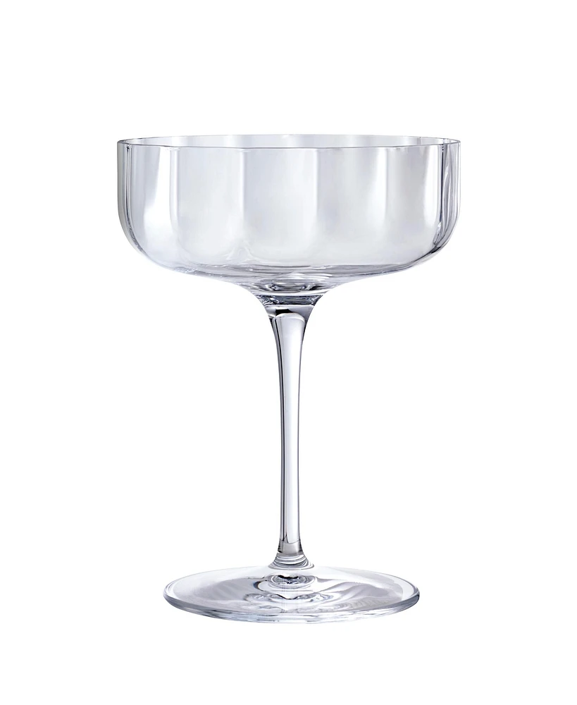 Luigi Bormioli Jazz Cocktail Coupe Glasses, Set of 4