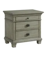 Picket House Furnishings Clovis 3- Drawer Nightstand with Usb