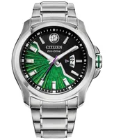 Marvel by Citizen Hulk Silver-Tone Stainless Steel Bracelet Watch 43mm - Silver