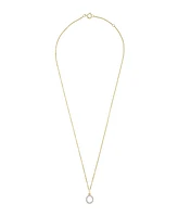 Diamond Initial Pendant Necklace (1/10 ct. t.w.) in 14k Gold, 17" + 1" Extender