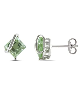Green Quartz (2 1/4 ct. t.w.) Sterling Silver, Stud Earrings