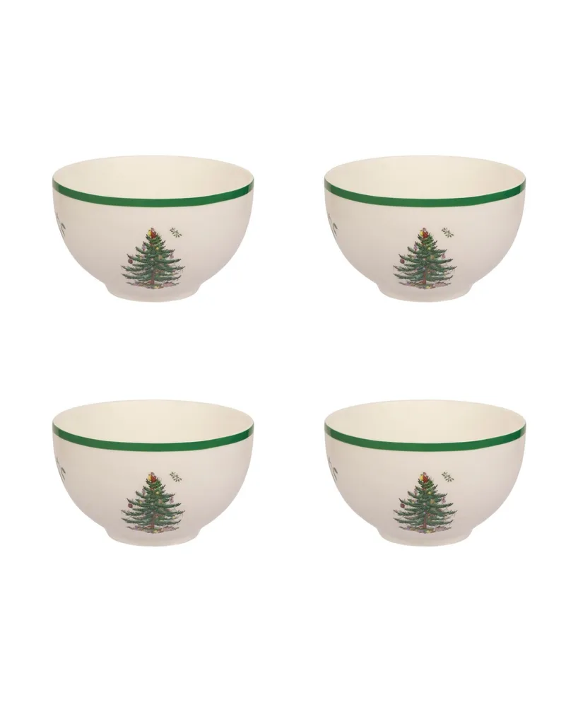 Spode Christmas Tree Rice Bowl, Set of 4