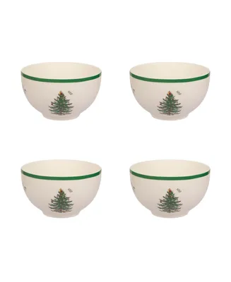 Spode Christmas Tree Rice Bowl, Set of 4