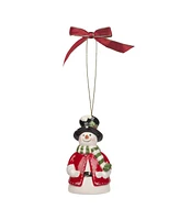 Spode Christmas Tree Snowman Bell Ornament