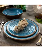 Elama Rippled Tides Melamine Dinnerware Set of 12 Pieces