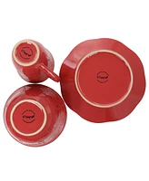 Elama Rustic Birch 16 Pc. Dinnerware Set, Service for 4