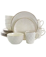 Elama Luxurious Dinnerware with Complete Set of 16 Pieces