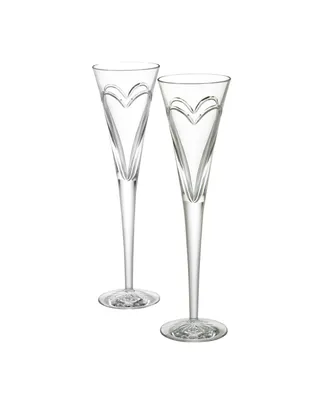 Waterford Wishes Love Toasting Flute 7 oz, Set of 2