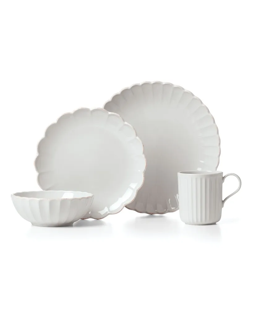 French Perle Scallop 4 Piece Place Setting