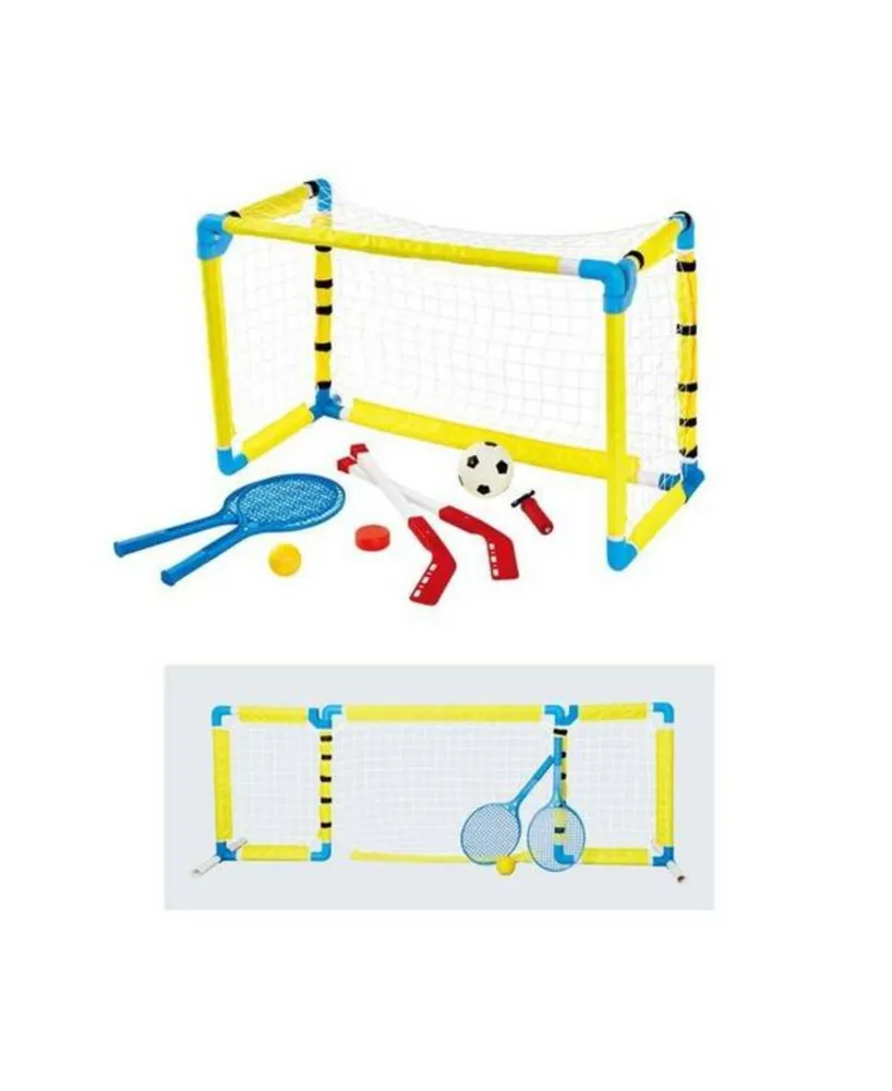 Nsg Sports 3-in-1 Hockey, Soccer and Tennis Combo Net, Set of 7