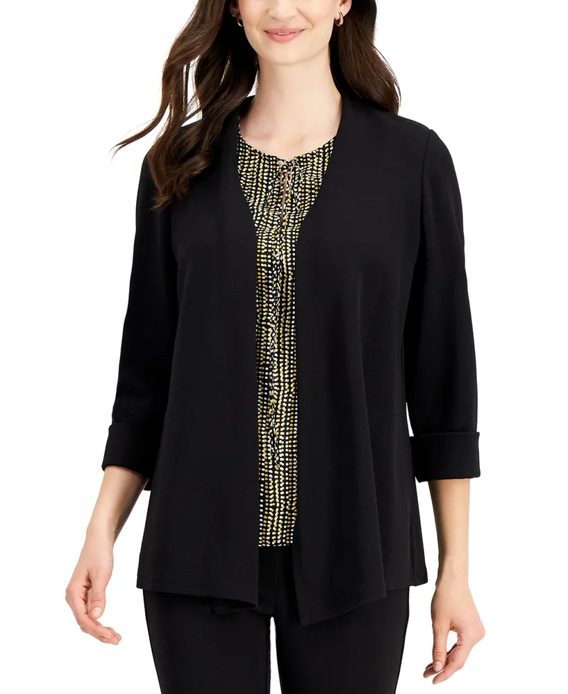 Women's Open-Front Cardigan, Regular & Plus Sizes