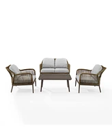 Haven Outdoor Wicker Conversation Set, 4 Piece