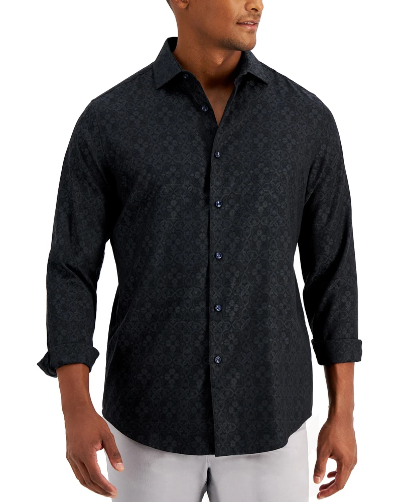 Alfani Men's Regular-Fit Medallion-Print Shirt, Created for Macy's