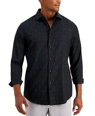 Alfani Men's Regular-Fit Medallion-Print Shirt, Created for Macy's