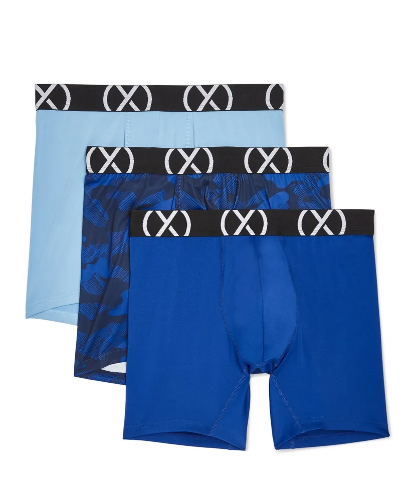 2(X)IST Stretch Underwear Mens Medium Black/Blue 2-Pack Cotton