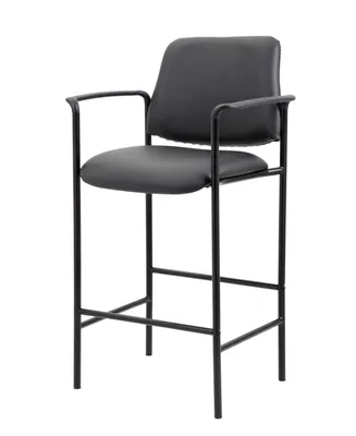 Boss Office Products Square Back Diamond Stool with Arm