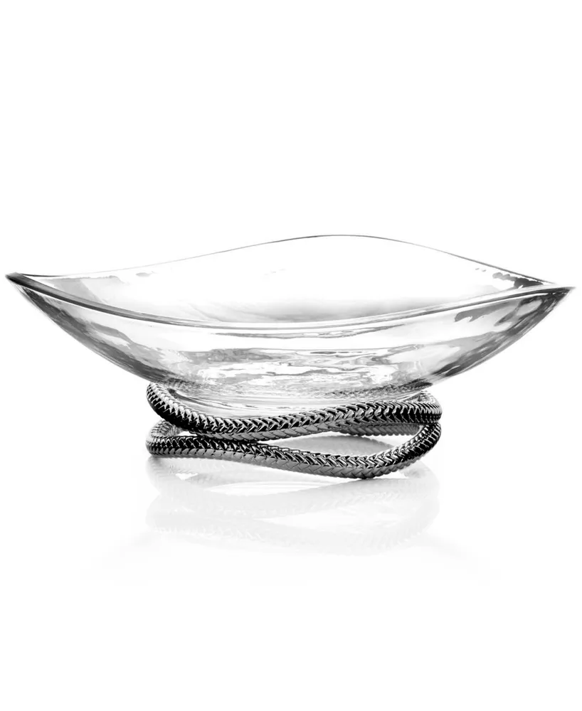 Nambe Braid 11" Glass Centerpiece Bowl