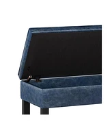 Cosmopolitan Storage Ottoman Bench with Open Bottom