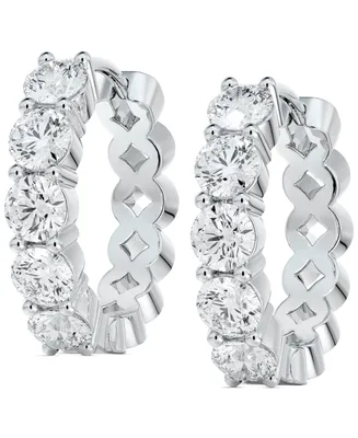 Portfolio by De Beers Forevermark Diamond Extra Small Hoop Earrings (3/4 ct. t.w.) in 14k White Gold, 0.385"