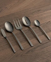 Cambridge Silversmiths Beacon Black Satin 45-Piece Flatware Set, Service for 8