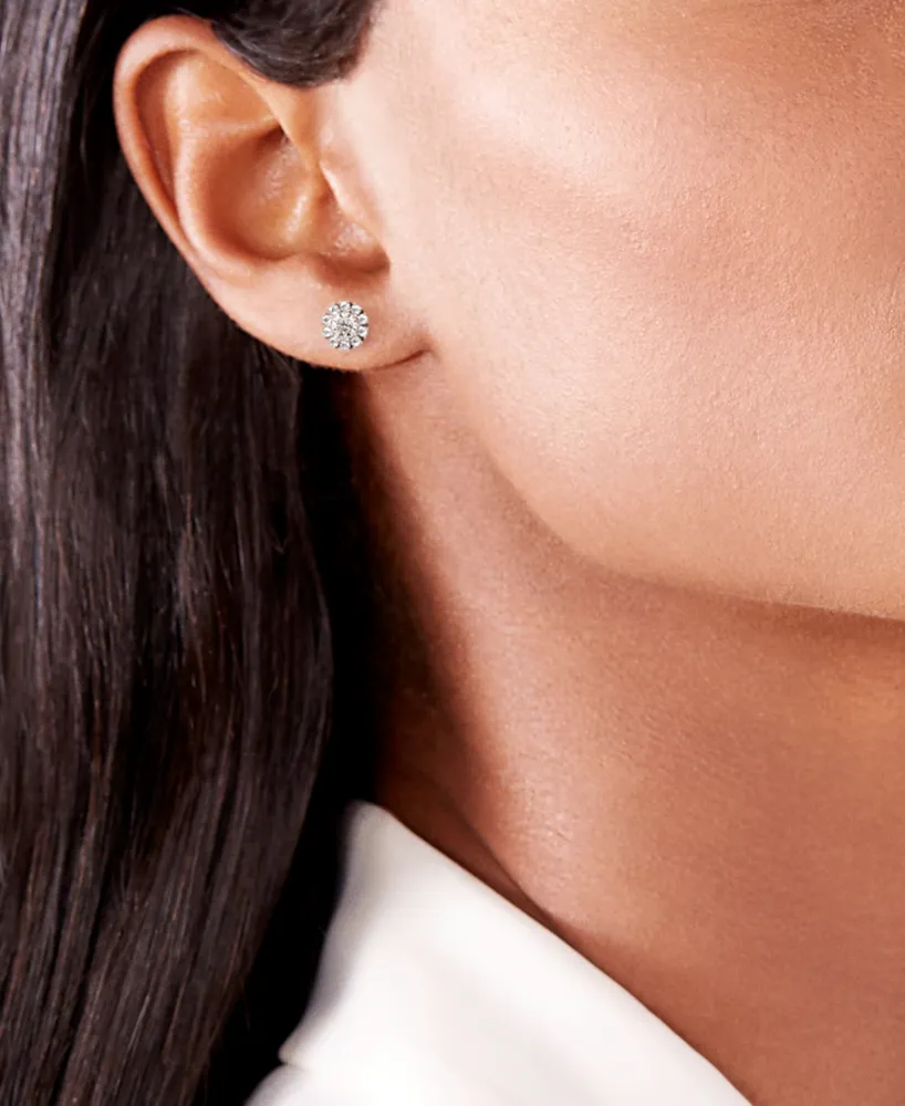 Portfolio by De Beers Forevermark Diamond Halo Stud Earrings (3/4 ct. t.w.) in 14k White Gold