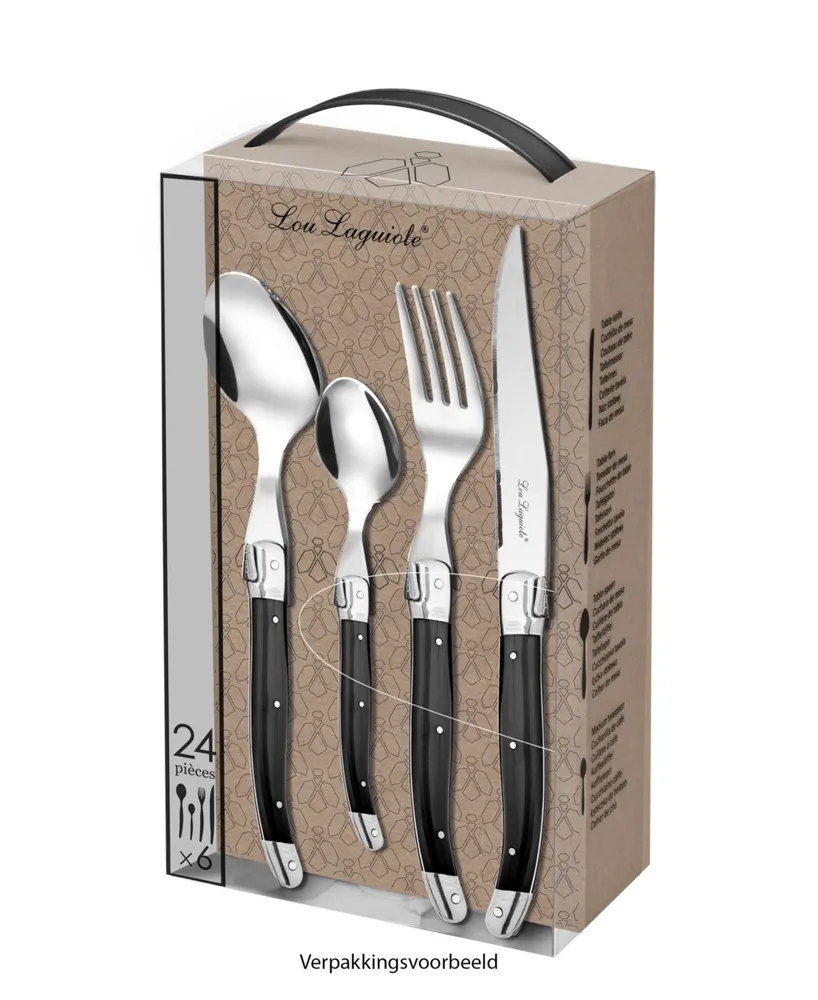 Lou Laguiole Tradition 24 Pieces Flatware Set - Silver