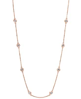 Effy Diamond Bezel 20" Statement Necklace (1 ct. t.w.) in 14k White, Yellow or Rose Gold