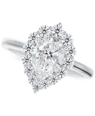 Portfolio by De Beers Forevermark Diamond Pear Halo Engagement Ring (3/4 ct. t.w.) in 14k White Gold