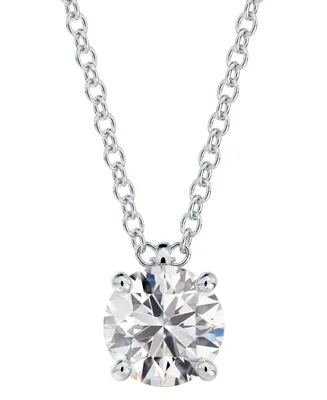 Portfolio by De Beers Forevermark Diamond Solitaire Pendant Necklace (5/8 ct. t.w.) in 14k White Gold, 16" + 2" extender