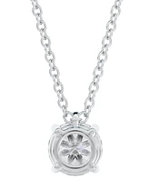 Portfolio by De Beers Forevermark Diamond Solitaire Pendant Necklace (1/2 ct. t.w.) 14k White or Yellow Gold, 16" + 2" extender