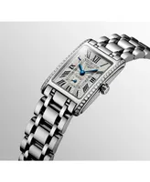 Longines Women's Swiss DolceVita Diamond (3/8 ct. t.w.) Stainless Steel Bracelet Watch 21x32mm L52550716
