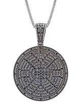 Men's Diamond Circle 22" Pendant Necklace (1/2 ct. t.w.) Sterling Silver (Also Black Diamond)