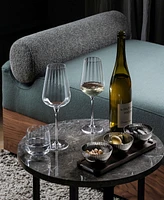 Georg Jensen Bernadotte Crystal White Wine Glasses 6 Piece Set