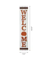 Glitzhome 42" H Fall Wooden Welcome Porch Sign