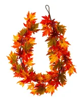 Glitzhome 6' L Fall Lighted Maple Leaves Garland