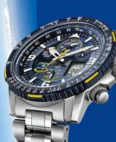 Citizen Eco-Drive Men's Analog-Digital Promaster Blue Angels Skyhawk A-t Stainless Steel Bracelet Watch 46mm