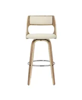 Cecina Mid-Century Modern Barstool with Swivel, Set of 2