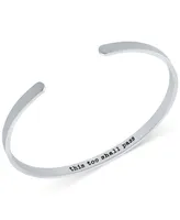 Giani Bernini Crystal Inner Message Cuff Bangle Bracelet in Sterling Silver, Created for Macy's