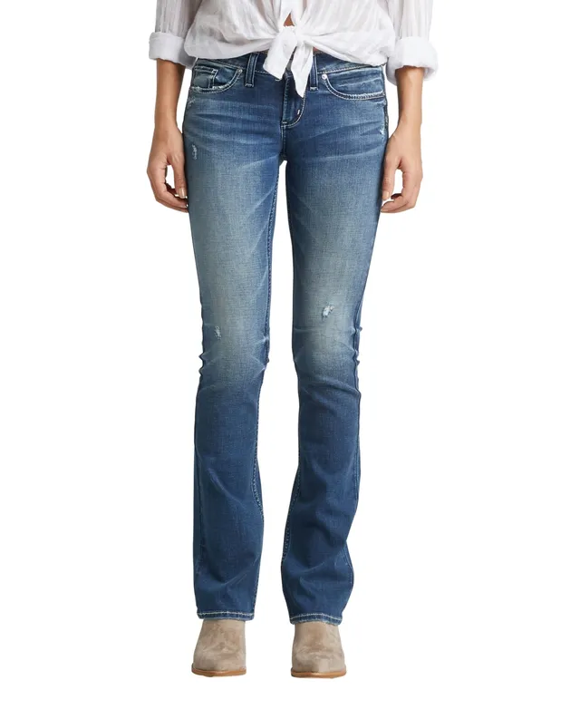 Silver Jeans Co. Womens Britt Low Rise Slim Bootcut Jeans : :  Clothing, Shoes & Accessories