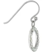 Giani Bernini Crystal Circle Drop Earrings in Sterling Silver, Created for Macy's