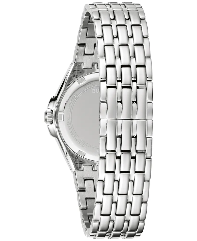 Bulova Women's Phantom Crystal Stainless Steel Bracelet Watch 32mm - Silver