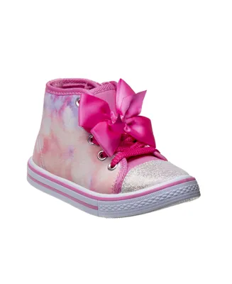 Laura Ashley Toddler Girls Signature Bow High Top Sneakers