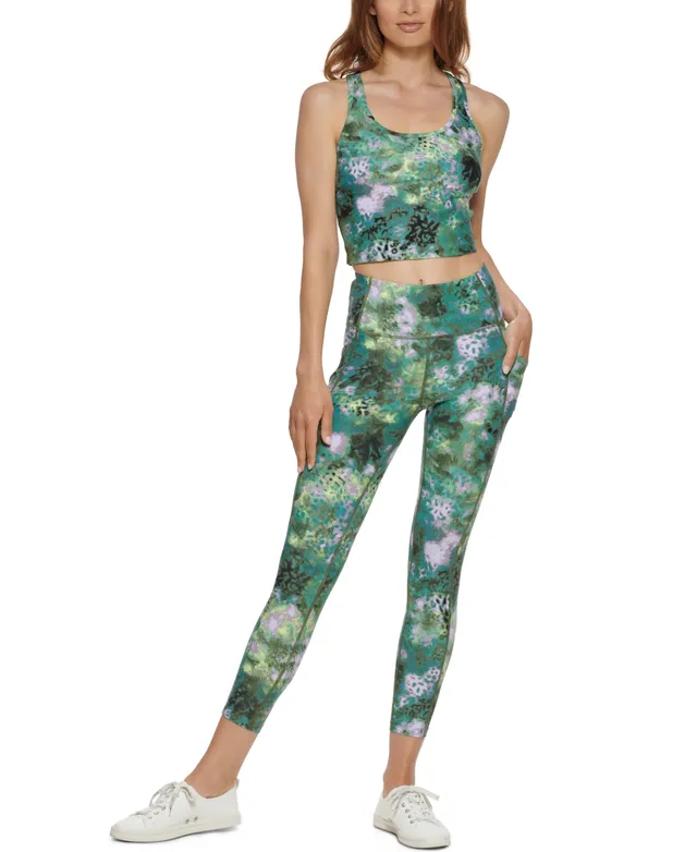 Calvin Klein Printed High-Rise 7/8 Leggings - Macy's