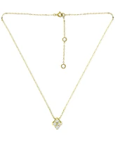 Giani Bernini Cubic Zirconia Cluster Pendant Necklace, 16" + 2" extender, Created for Macy's