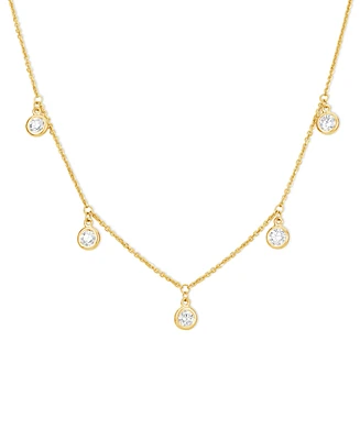 Diamond Dangle Statement Necklace (5/8 ct. t.w.) in 14k Yellow Gold , 17" + 1" extender