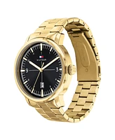 Tommy Hilfiger Men's Gold Plated Stainless Steel Bracelet Watch, 44mm, Created For Macys - Gold